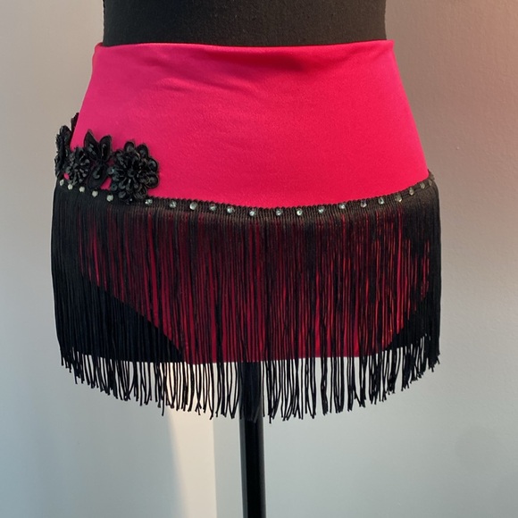 Hot Pink & Black Jazz Costume In Excellent Condition Size XLC - Picture 5 of 9